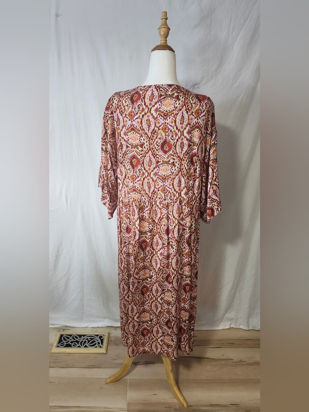 Kismet Lightweight Rust Multi-Print Duster Jacket - Picture 6 of 8